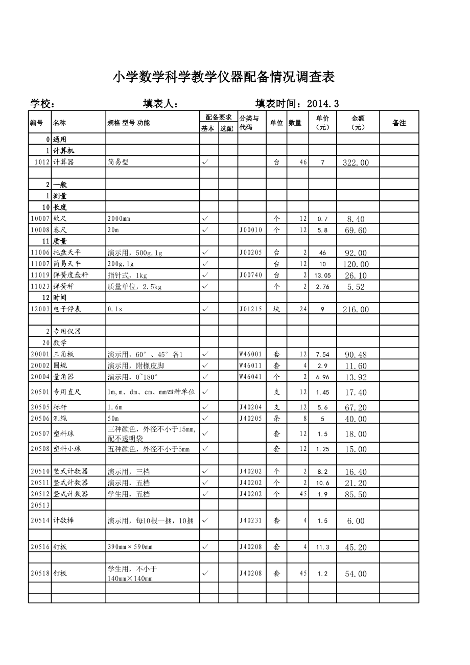 實(shí)驗(yàn)教學(xué)儀器臺(tái)賬